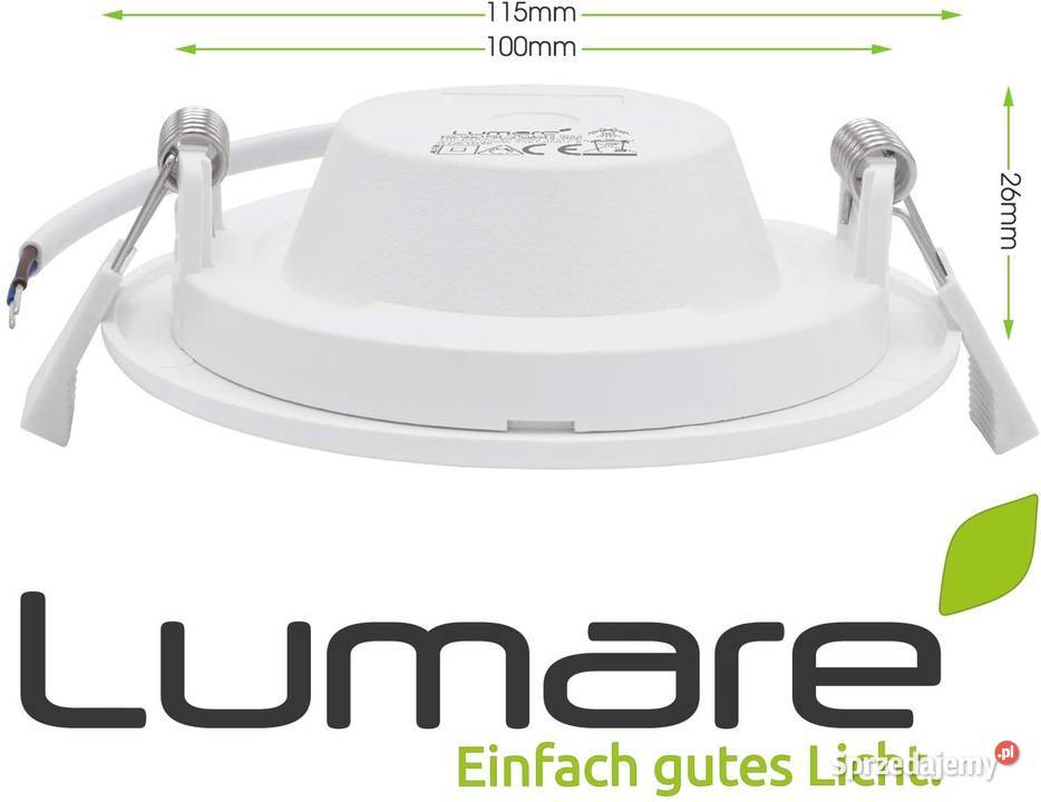 LUMARE LED 6W 450LM 2700K DO ZABUDOWY Spot 115mm Gaszowice