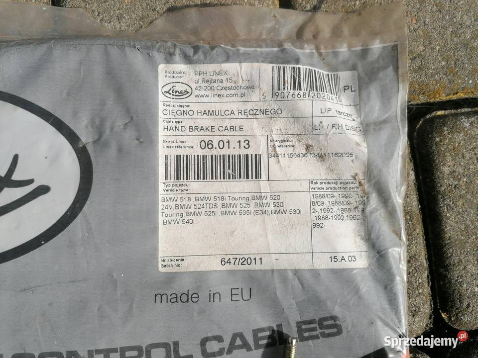 BMW e34 linki hamulca ręcznego Polskiej firmy Piaseczno
