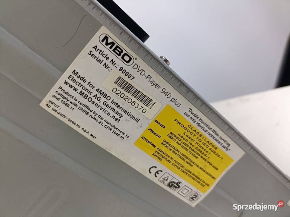 MBO 940 PLUS DVD Bez pilota Poznań