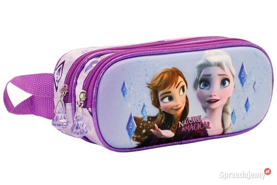 Piórnik 2 Przegrody Frozen Saszetka 3D Kraina Mogilany