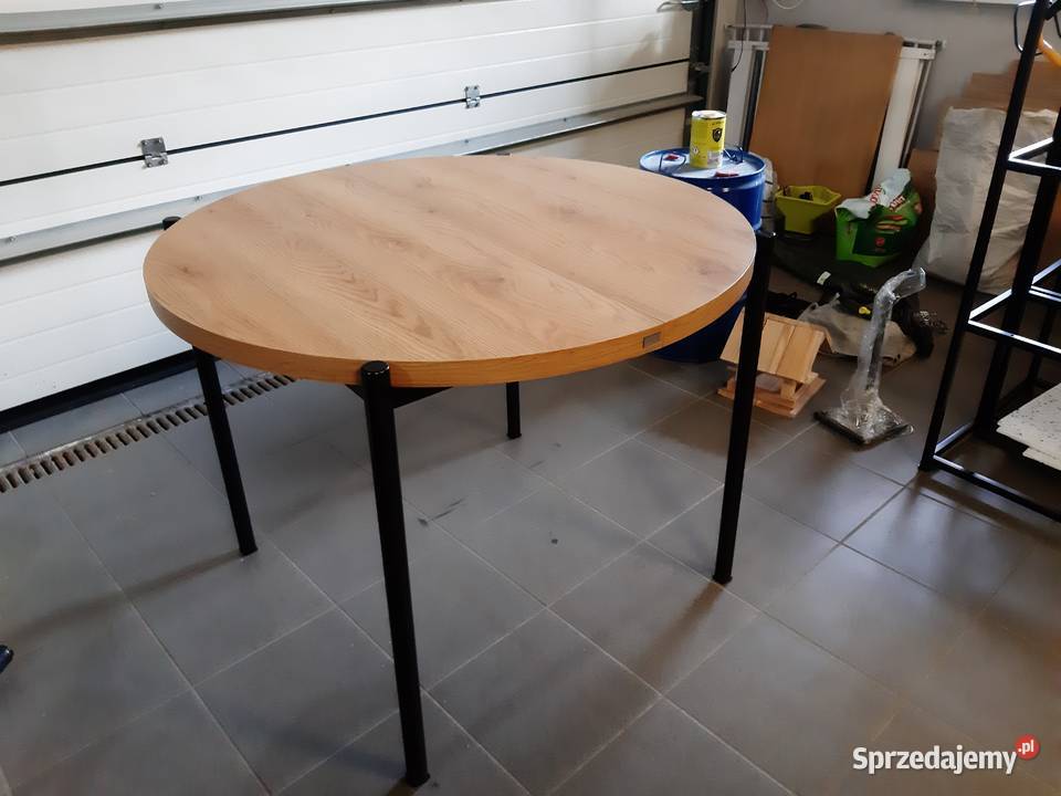 Stół industrialny okrągły rozkładany Grzybno