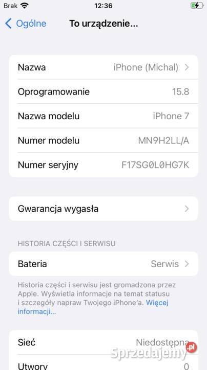 Apple iPhone 7 128 GB Apple / iPhone Telefony i Akcesoria Warszawa