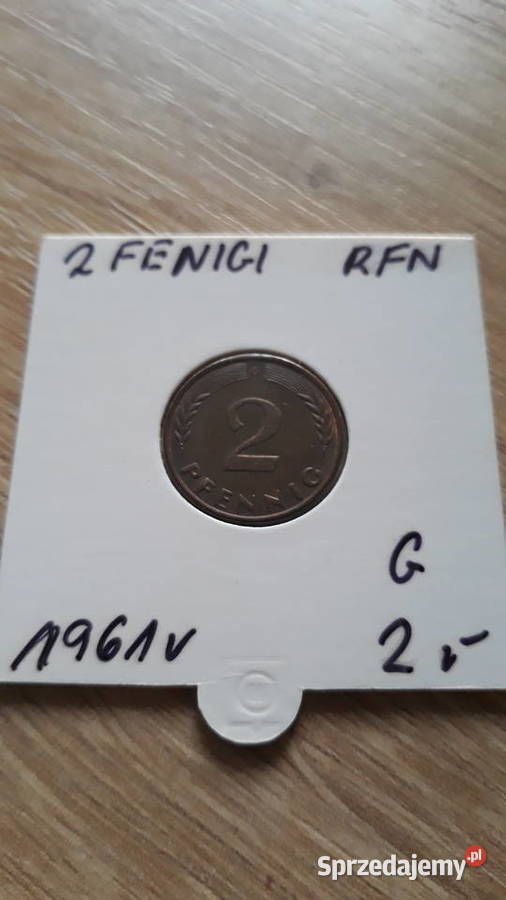 2 Fenigi RFN 1961 r men G Konin