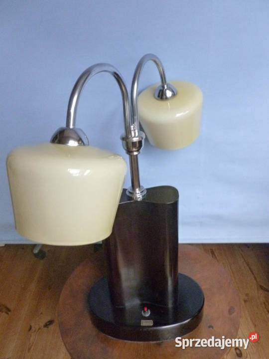 OKAZAŁA podwójna LAMPA GABINETOWA art deco Wieliczka