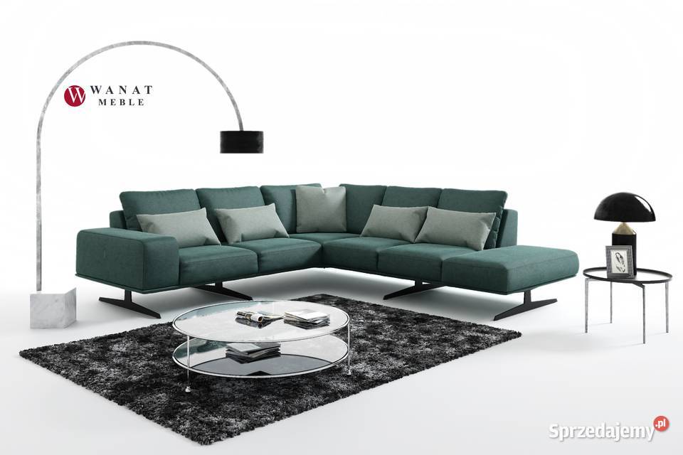 Duży Narożnik CASSINO Luźne poduszki Tkanina tkanina Toruń