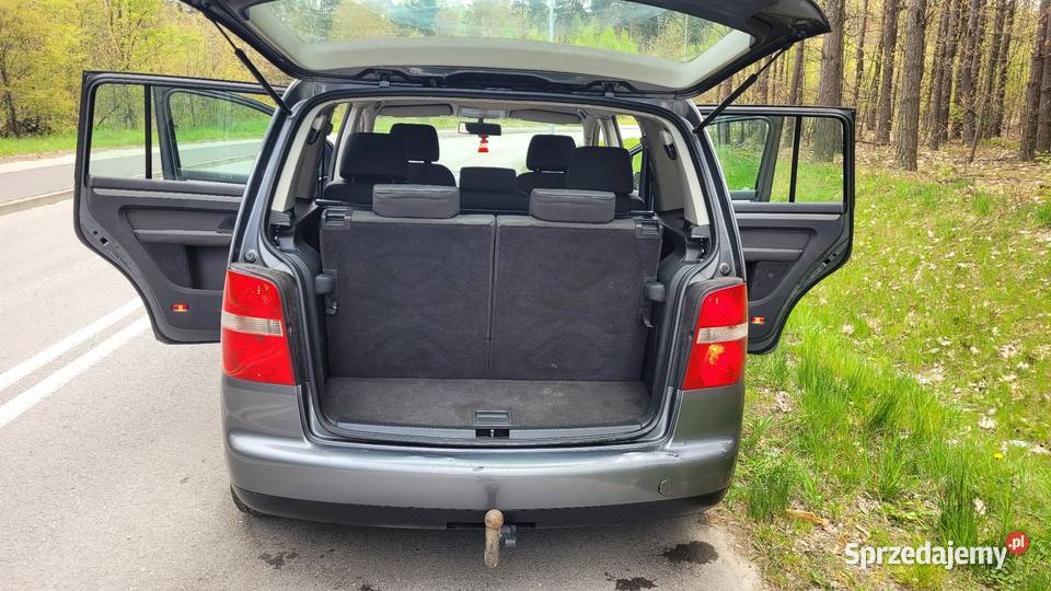 VW TOURAN 19 TDI 105 7OS ZAREJESTROWANY KLIMA szary świętokrzyskie Końskie