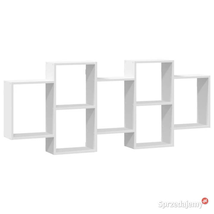 Półka ścienna biała 159x18x65 materiał Warszawa