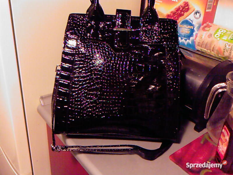 Lakierowana MAHEL shopper bag wloska Torebka z m dolnośląskie Wrocław
