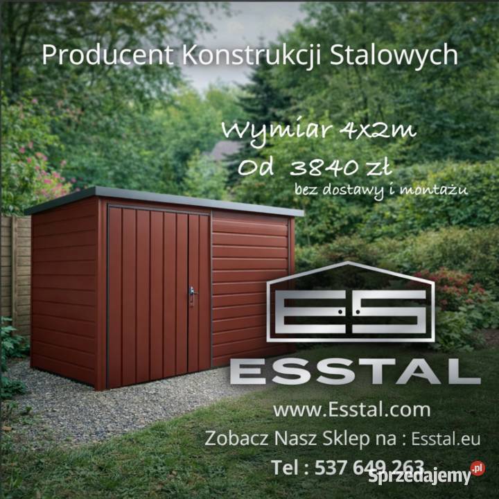 Garaż OgrodowyWitaka Ogrodowa Schowek ESSTAL samodzielny małopolskie Myślenice