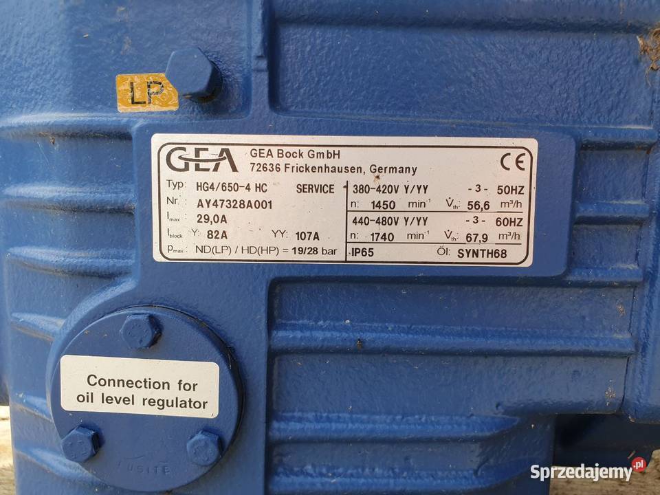 Sprężarka chłodnicza GEA BOCK HG34P3804 HC Produkcja Produkcja Mszana Dolna