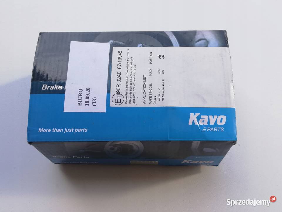 KLOCKI HAMULCOWE TYLNE KAVO KBP6581 NISSAN 370Z Nowy Tomyśl