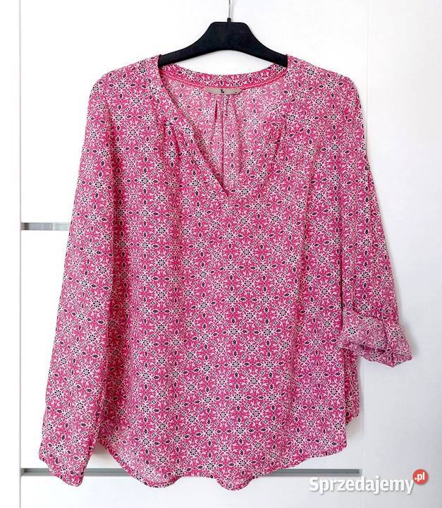 Bluzka L 40 TU różowa kwiaty wiskozowa Bluzki i koszule Warszawa