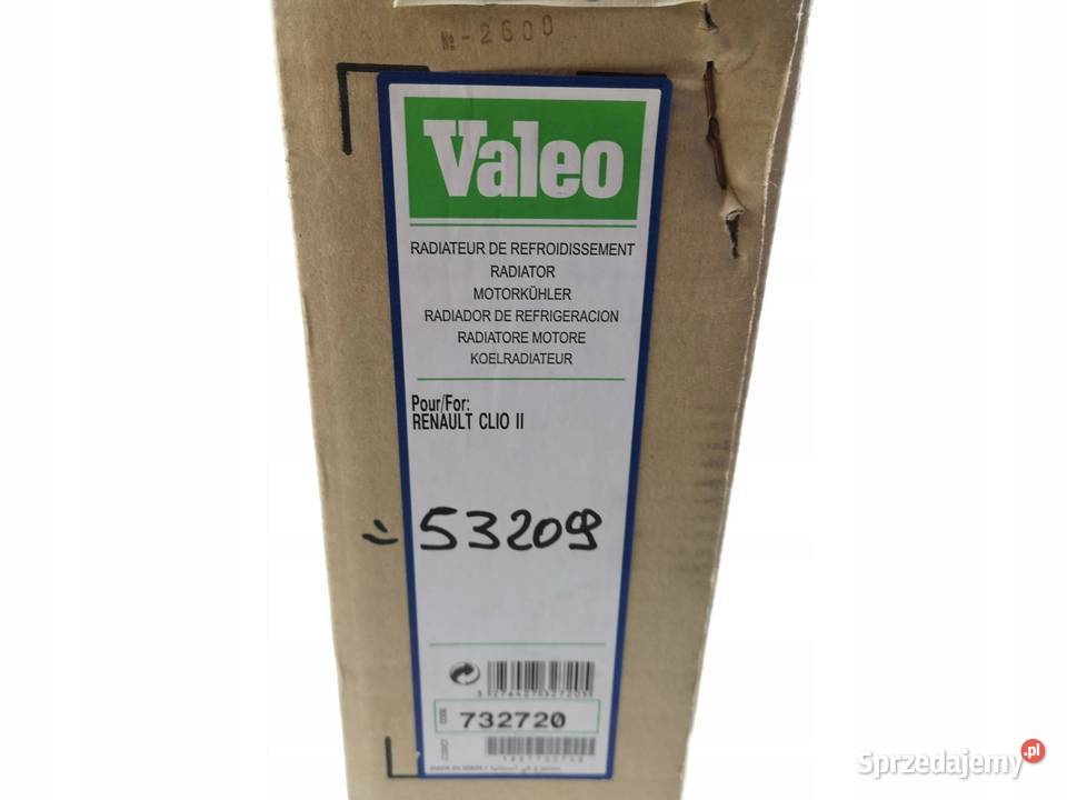 CHŁODNICA WODY VALEO RENAULT CLIO II 14 16 19 D osobowe Części samochodowe lubelskie
