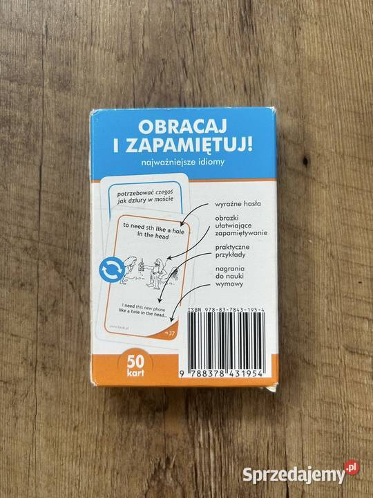 Fiszki Idiomy fiszki język angielski Książki do nauki języka obcego Wyszków