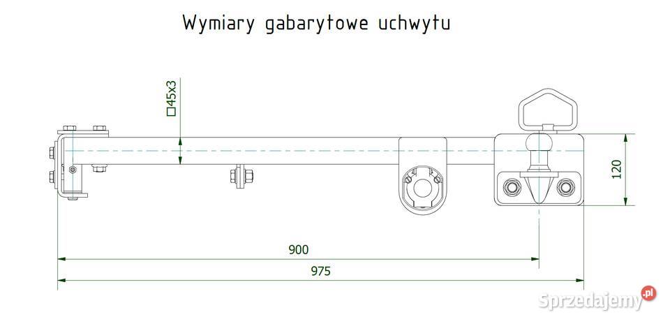 Uchwyt nożycowy bagażnika rowerowego do busa podkarpackie Łańcut