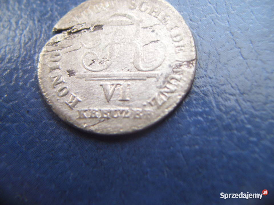 Stare monety 6 krajcarów 1810 Królestwo Lesko