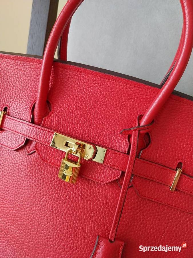 Piękna czerwona torebka damska skórzana leather Do ręki  podkarpackie Jarosław