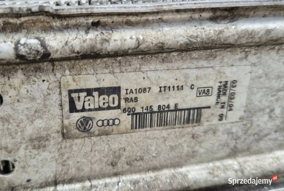 CHŁODNICA POWIETRZA INTERCOOLER IBIZA III Działoszyce