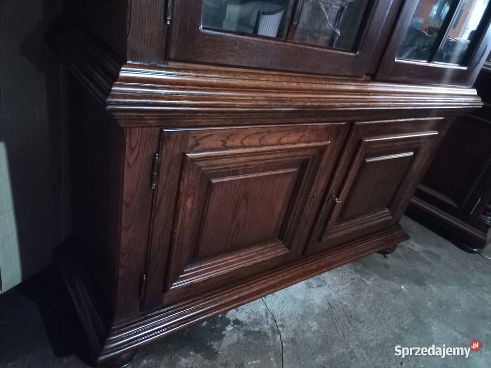 Witryna Biblioteka z szybkami Dąb kompletna Kozy sprzedam