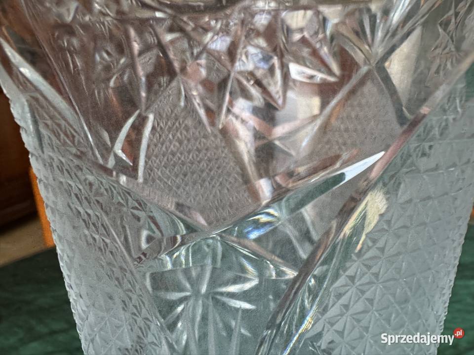 Wazon kryształowy z czasów PRL Vintage kolekcja Częstochowa