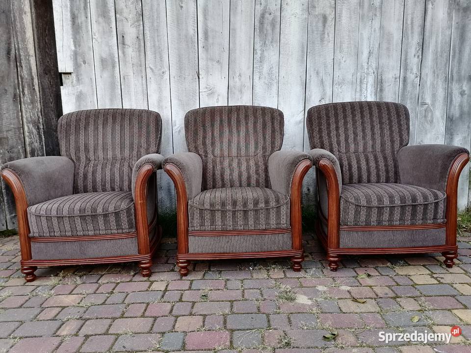 Fotele dębowe art deco vintage Wąwolnica