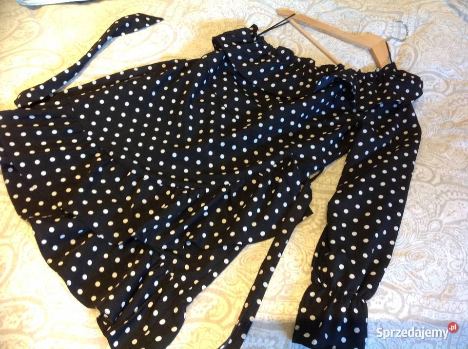 Mini Sukienka Hiszpanka Damska w Grochy S j Nowa Nowa Sól