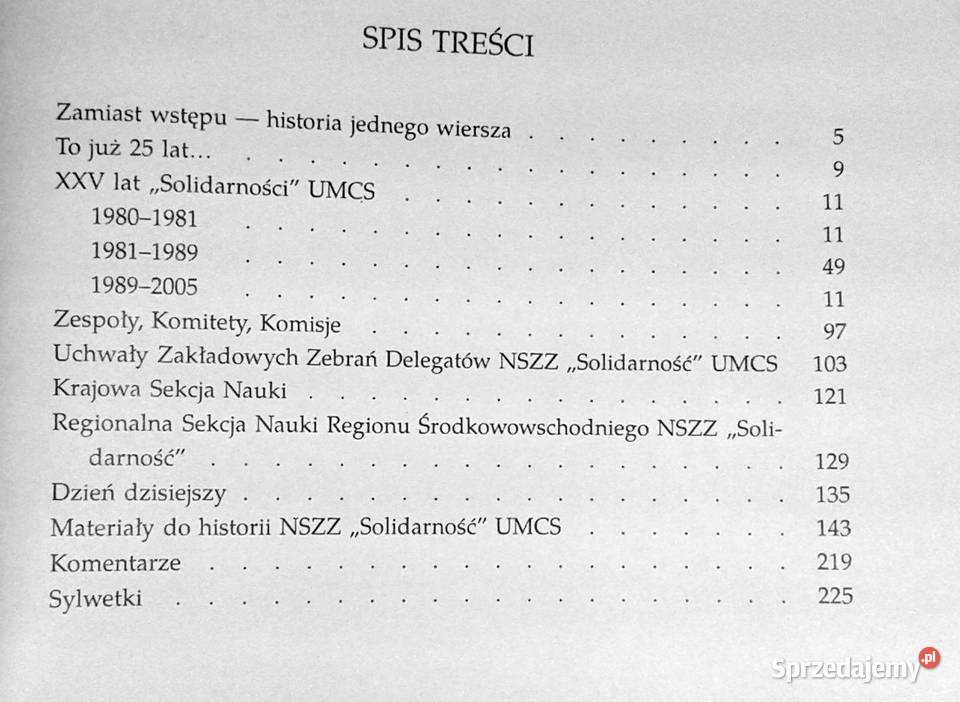 Solidarność UMCS 19802005 MJędrych J Kaczor miękka lubelskie Chełm sprzedam