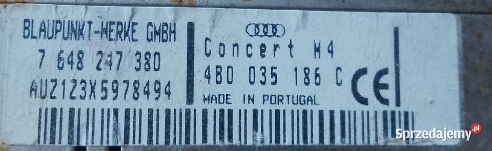 Radio samochodowe Audi Concert Augustów sprzedam