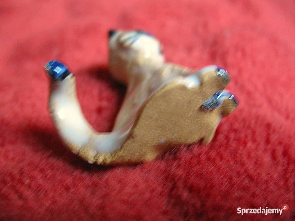 Kot miniatura figurka porcelana 3 x 3 x 2 mazowieckie Siedlce