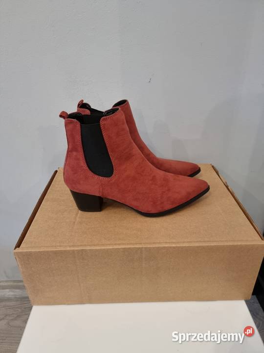 Botki damskie w ceglastym kolorze Dorothy Kraków