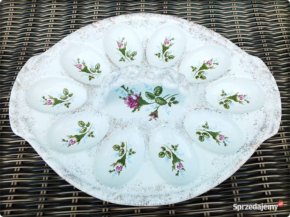 Porcelana Chodzież Talerz Patera na jajka Fason lubuskie Żary