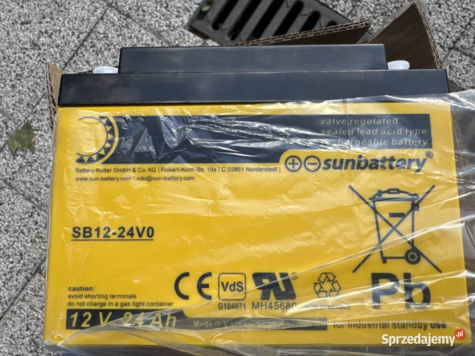 akumulator firmy SUN Battery 1224v 24Ah 2 Żary