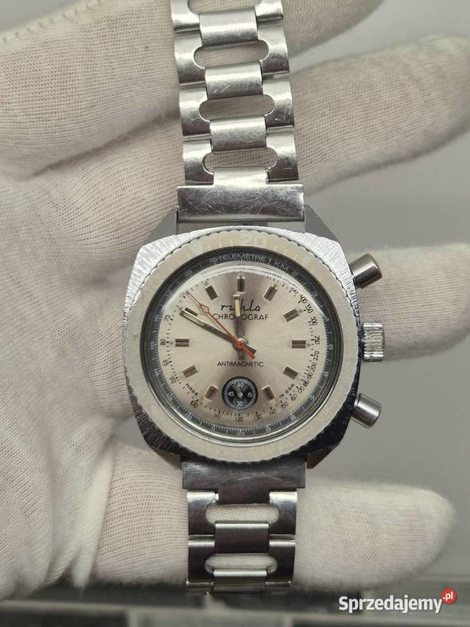 Zabytkowy zegarek Ruhla chronograf z NRD Męskie Chorzów
