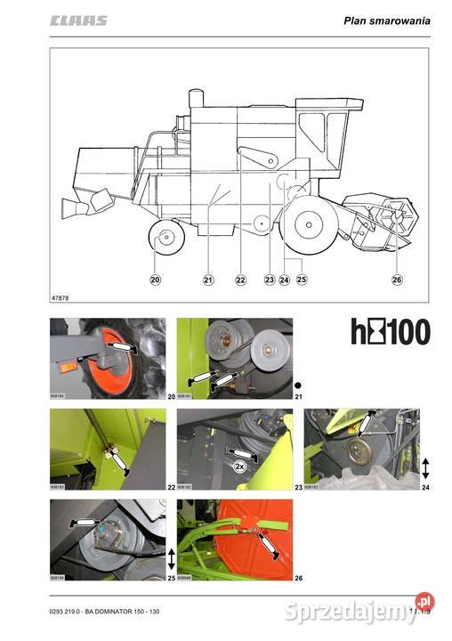 Instrukcja obsługi Claas dominator 130 140 150 podkarpackie Stalowa Wola