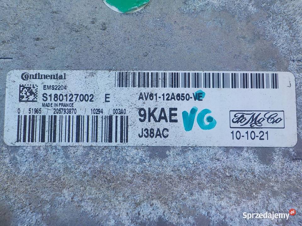 FORD C II MK2 16 B 11r 5D sterownik silnika osobowe Czujniki i sterowniki Suków