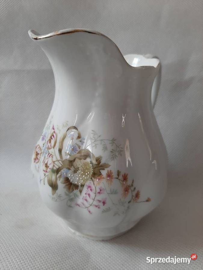Porcelanowy ręcznie malowany mlecznik niemiecki Inowrocław