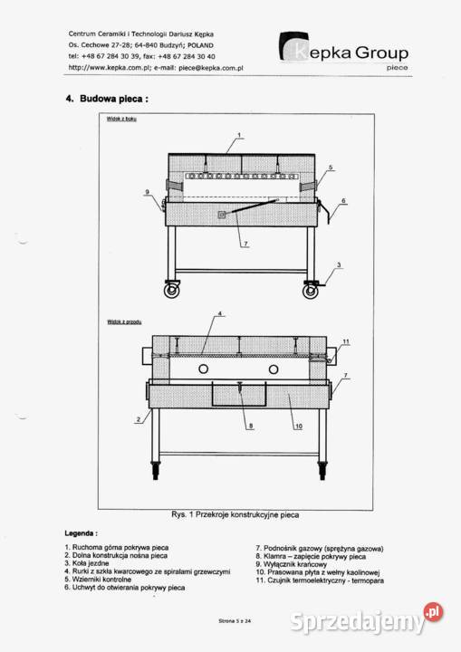 Piec elektryczny komorowy do szkła fusingu Świnoujście