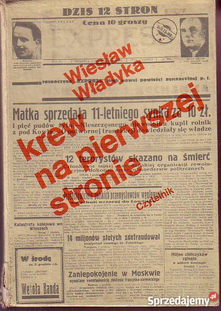 8835 ŚMIERĆ NA PIERWSZEJ STRONIE SENSACYJNE thrillery, sensacyjne Czyrna