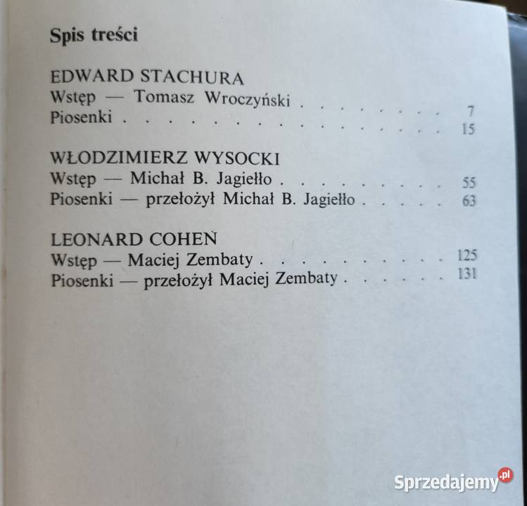 Piosenki Edward Stachura Włodzimierz Wysocki Kielce