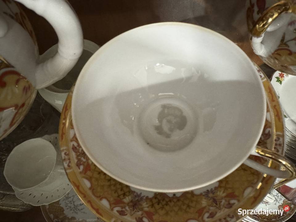 Serwis do herbaty z czasów PRL lata 80 porcelana Częstochowa