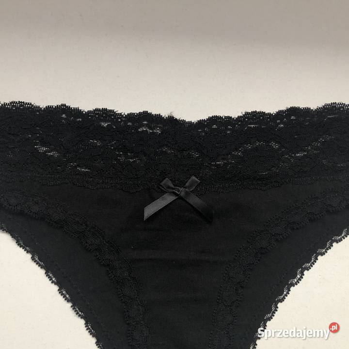 czarne majtki xs 34 Censored koronka z koronką Toruń
