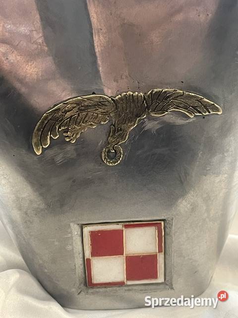 Metalowy puchar lotniczy z polską szachownicą Kraków