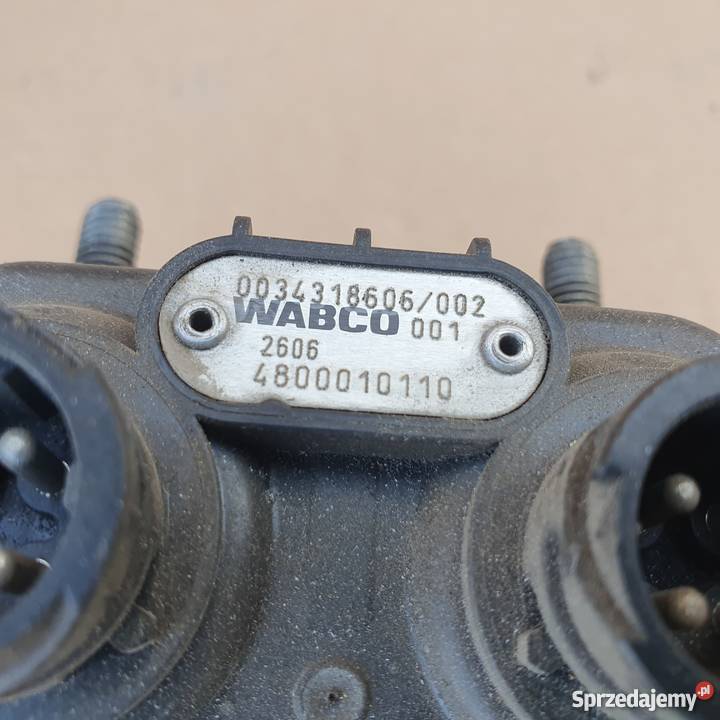 ZAWÓR HAMULCA GŁÓWNY EBS WABCO 0034318606 Układ hamulcowy Motoryzacja