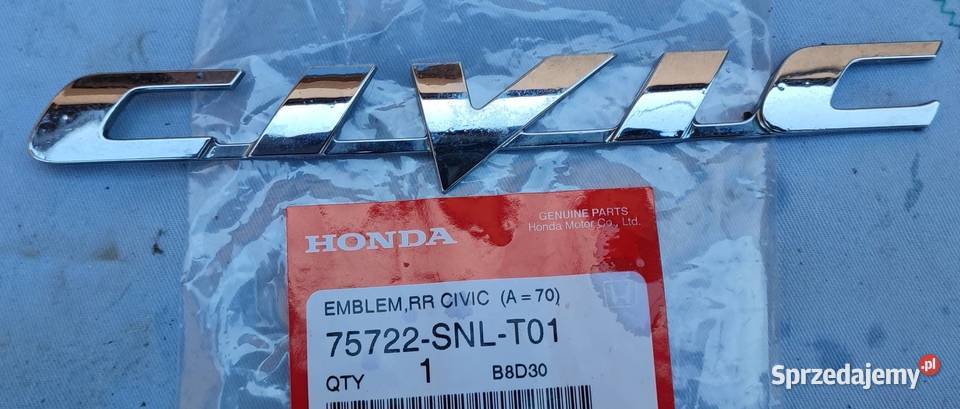 Honda Civic VIII sedan emblemat pokrywy Jaworzno