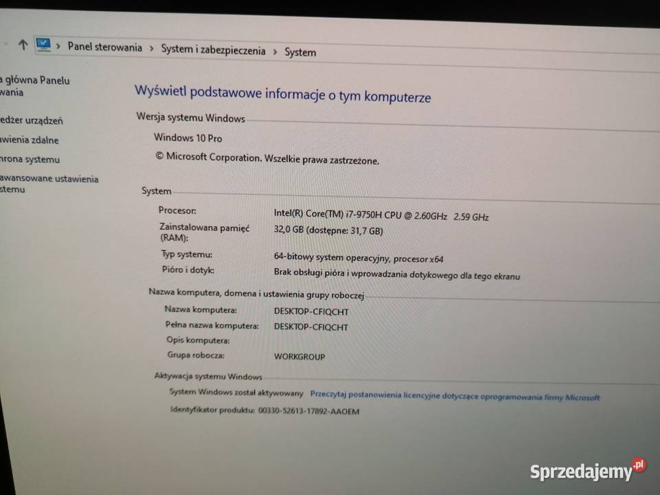 Dell XPS 7590 4K OLED i7 Carbon GTX 1650 512GB Krynica-Zdrój sprzedam