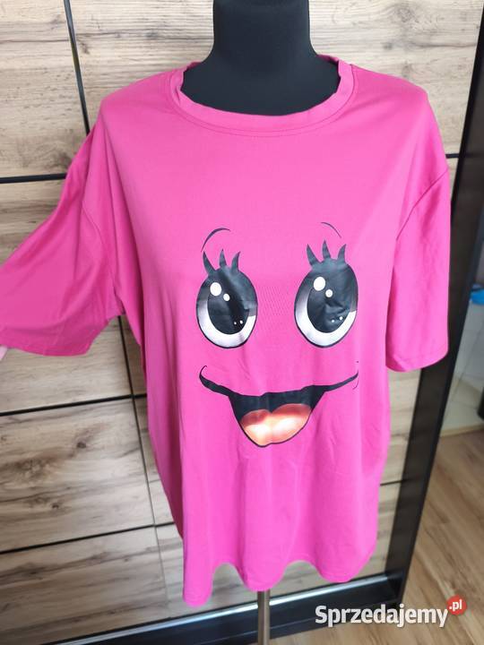 Świetna koszulka tshirt z motywem buźki róż różowy lubelskie Chełm sprzedam