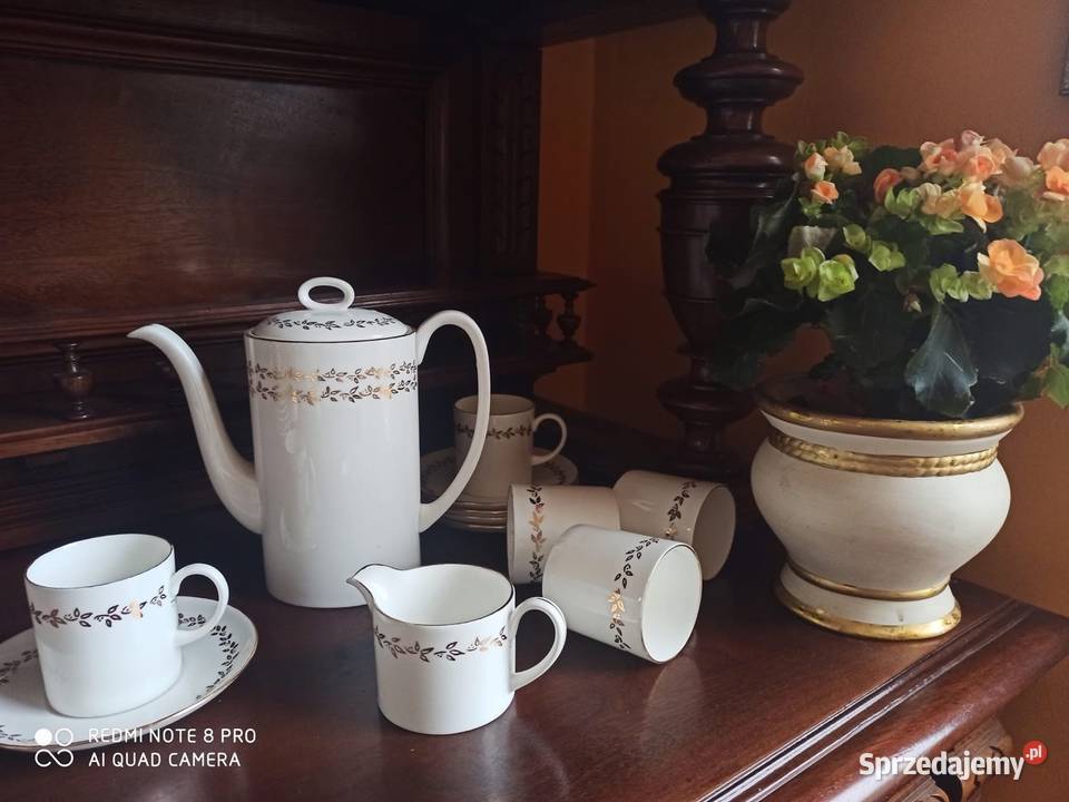 Serwis kawowy Dzbanek mlecznik i 5 Filiżanek pomorskie Gdańsk