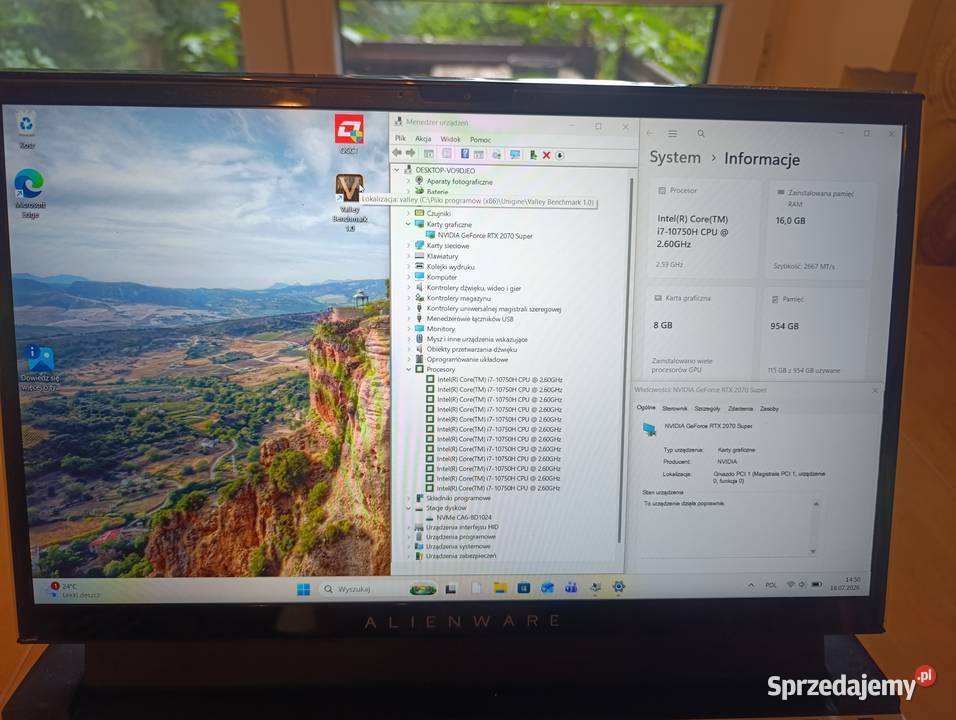 Dell 300Hz i7 10750h Rtx 2070 16ram 1tb ssd małopolskie Kraków