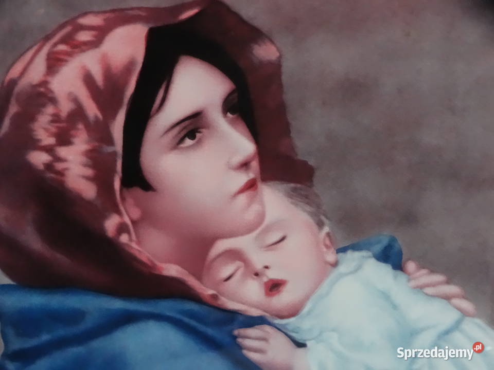 Stary obraz Madonny z Dzieciątkiem Madonnina w lubelskie Biłgoraj