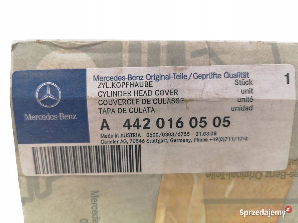 POKRYWA ZAWORÓW CYLINDRA MERCEDESBENZ OM 442 ASO Motoryzacja lubelskie
